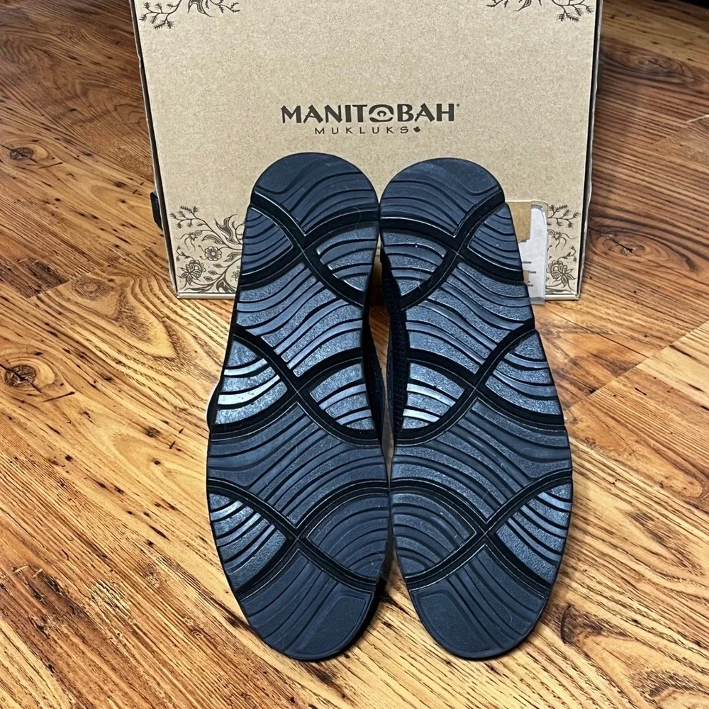 Manitobah‎ Mukluks Black Suede Waterproof Winter Boots Men's